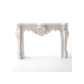 Antique White Resin Fireplace (145mm x 95mm x 30mm )