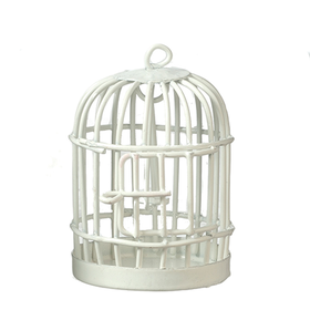 White Round Birdcage