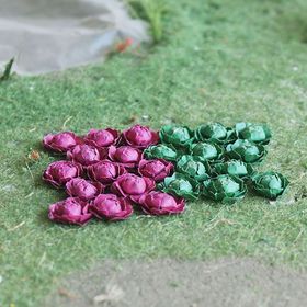 Cabbages - Purple & Green - 1/4" Width - 18Pk