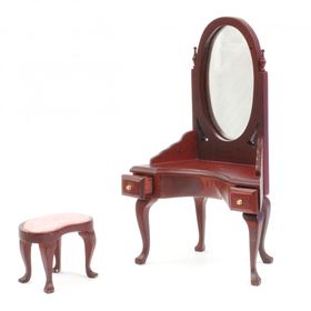Dressing Table with Stool (16cm x 9.5cm x 5cm)