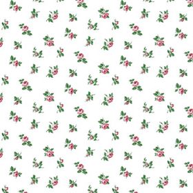 Rose Linens Green - Floral Wallpaper (267 X 413mm)