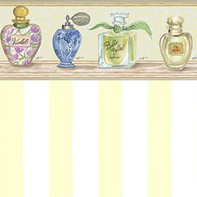 Pretty Accessories - Yellow Stripe Wallpaper (267 X 413mm)
