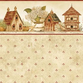 Birdhouse Cottage - Red Dot Wallpaper (267 X 413mm)