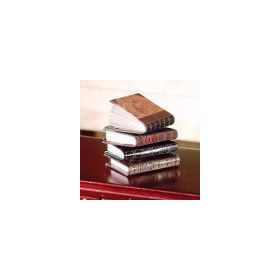 'Leather-bound' Books 4 Pieces (15mmW 3mmD 20mmH)