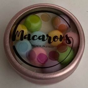 1:6 Scale Tin of Macarons (33 Diam x 12Hmm)