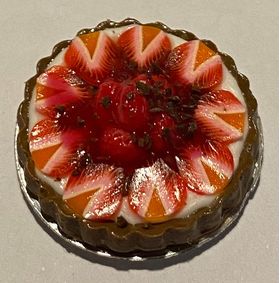 1:12 Scale Strawberry Pie (21 Diam x 5Hmm)
