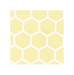 Yellow Large Hexagon Vinyl Tile Flooring (11" x 17")