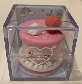 1:6 Cake / Eraser Pink (30mm Diameter) (Rubber)