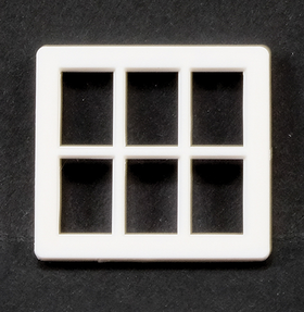 1:24 Georgian Dormer Window, 6 Pane (1-7/16" x 1/8" x 1-5/16")