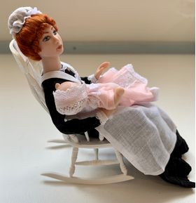 Mother with Baby in Rocking Chair (60W x 110D x 105Hmm) by Debra Hammond