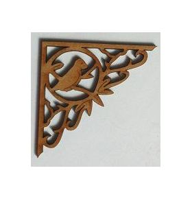 Laser Cut Corner Bracket Bird (50x50mm) Left