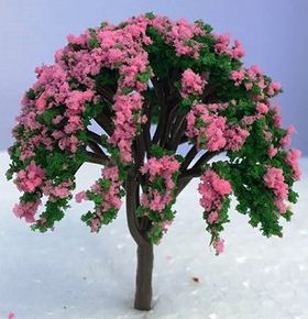 8cm Tree with Pink Flowers