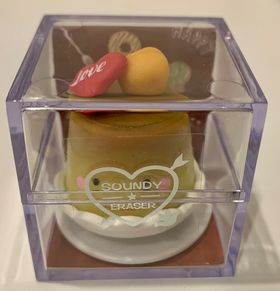 1:6 Cake / Eraser Yellow (30mm Diameter) (Rubber)