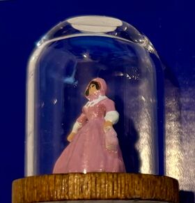 Figurine under Glass Dome (1-3/16"H X 3/4"W)