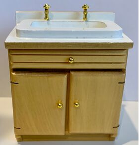 Kitchen Unit Sink Pine / White (73W x 50D x 88Hmm)