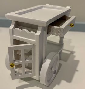 Teacart White (75 x 50 x 68Hmm)