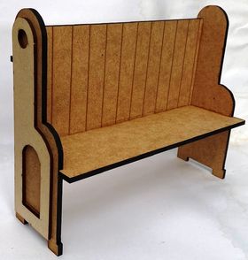 1:6 Pew Kit Laser Cut (247 x 72 x 200mmH)