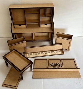 1:6 Piano or Desk Kit Laser Cut - Can Make Either