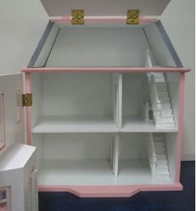 1:24 Pink Dollhouse (395H x 335W x 220D inc Chimney)