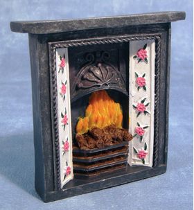 Fireplace with Fire  (94 x 93 x 22mm)