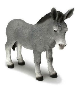 Standing Grey Donkey (5"H x 1.75"W x 5.5"D)