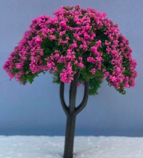 6cm Tree with Pink Flowers