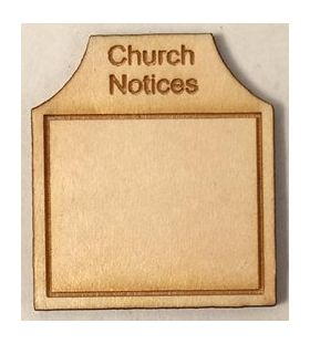 1:24 Laser Cut Church Notice Board Kit (33H x29Wmm)
