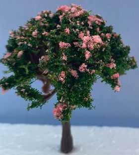 6cm Tree with Light Pink Flowers