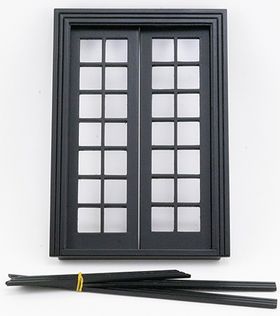 Double French Door Black (Fits Opening: 5 1/16"W x 7 9/16"H)