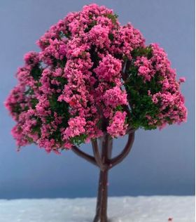 6cm Tree with Pink Flowers