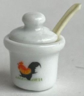 Sugar Bowl with Rooster Design (13 Diam x 12Hmm)