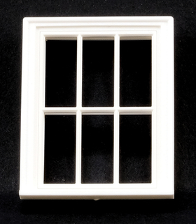 1:24 Victorian Window, 6 Pane (1-5/8" x 5/16" x 2")
