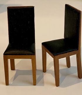 Dining Chairs Teak Pair (40 x 37 x 90Hmm)