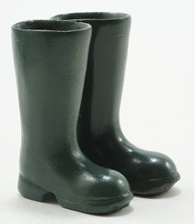 Green Rubber Boots (3/4" x 5/16" x 1-1/16")