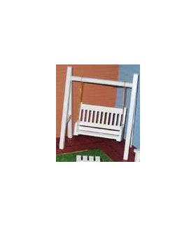 Outdoor Swinging Chair White (122 x 66 x 148Hmm)