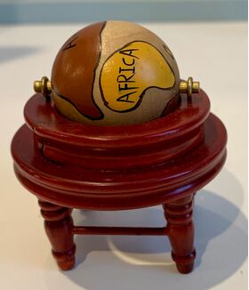 World Globe with Stand Mahogany (55 Diameter x 58Hmm)