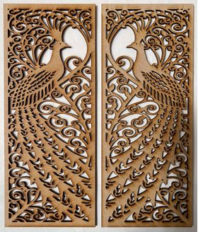 Peacock Panel (90 x 195mm) (Price Each)