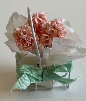 Wire Basket of Flowers by Kathy Brindle (20 x 13 x 32Hmm)