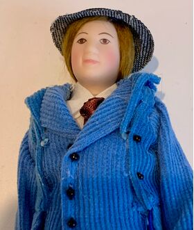 Man in Blue Suit Porcelain Doll (150Hmm)