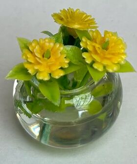 Bowl of Yellow Flowers (25 Diam x 30Hmm)