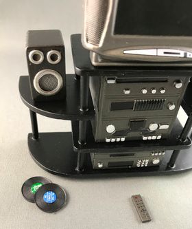 Entertainment Unit Black (115h x 123w x 40dmm)