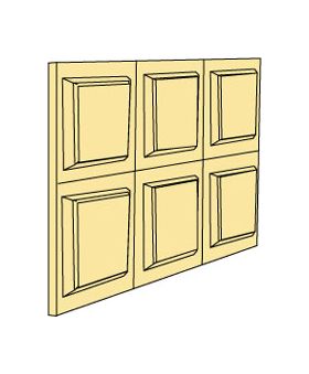 Wainscot Panel 6 sheet (2"H x 3"W x 0.125"D)