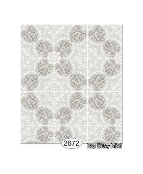 Rose Hill Tile Grey Wallpaper (267 X 413mm)