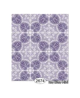 Rose Hill Tile Purple Wallpaper (267 X 413mm)