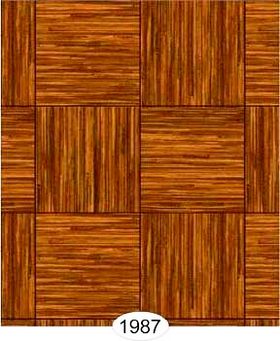 Wallpaper Grasscloth Parquet Tile - Dark Brown (267 X 413mm)