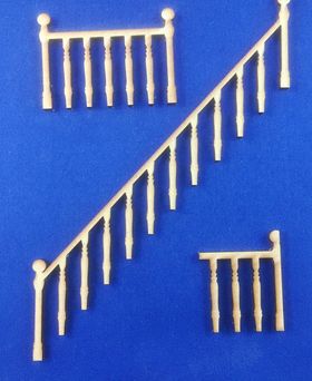 1:24 Balustrade and Railing Set for Staircase Laser Cut