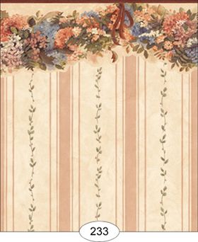 Floral Swag Peach Wallpaper (267 X 413mm)