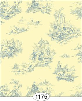 Cottage Toile Antique Wallpaper (267 X 413mm)