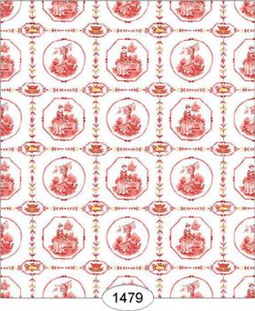 English Tile Red Wallpaper (267 X 413mm)