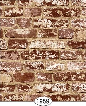 Wallpaper Distressed Brick Brown (267 x 413mm)